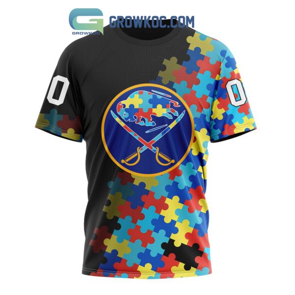 Buffalo Sabres Puzzle Design Autism Awareness Personalized Hoodie Shirts