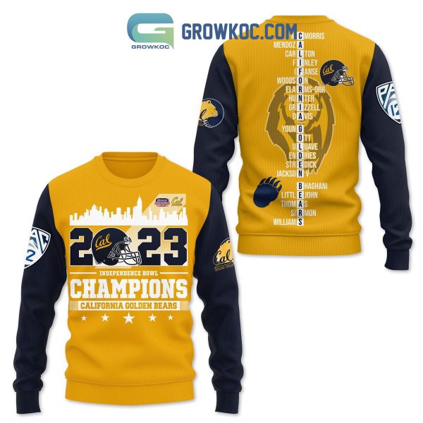 California Golden Bears 2023 Independence Bowl Champions Hoodie Shirts Yellow Version