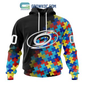 Carolina Hurricanes Puzzle Design Autism Awareness Personalized Hoodie Shirts