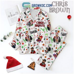 Chris Brown It’s Giving Christmas Polyester Pajamas Set