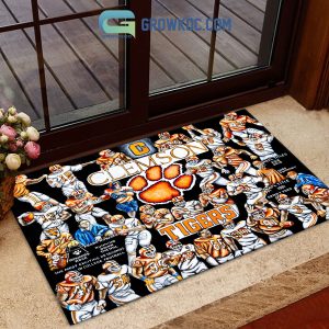Clemson Tigers Football History Legend Doormat