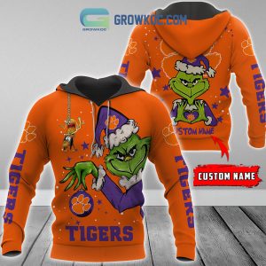 Clemson Tigers Grinch Christmas Personalized NCAA Hoodie Shirts
