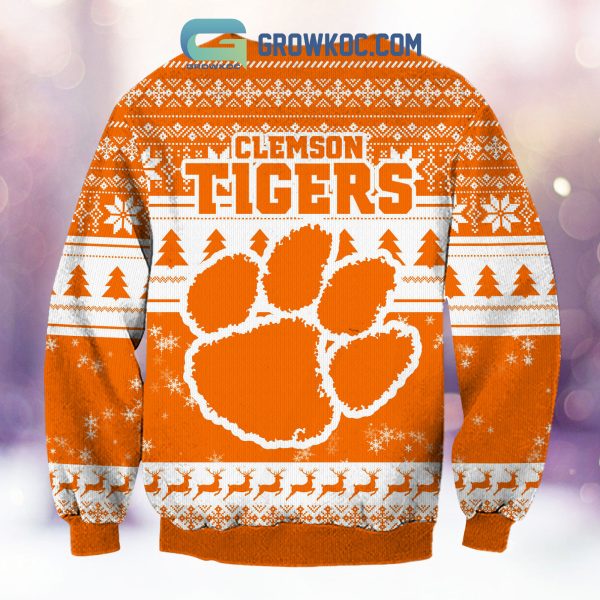 Clemson Tigers Grinch NCAA Christmas Ugly Sweater