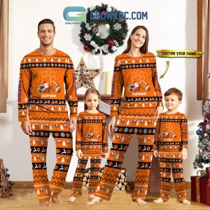 Clemson Tigers NCAA Team Christmas Personalized Long Sleeve Pajamas Set