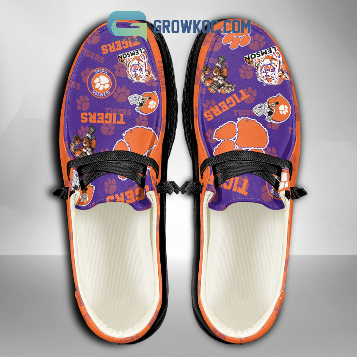 Clemson Tigers Supporters Gift Merry Christmas Custom Name Hey Dude Shoes