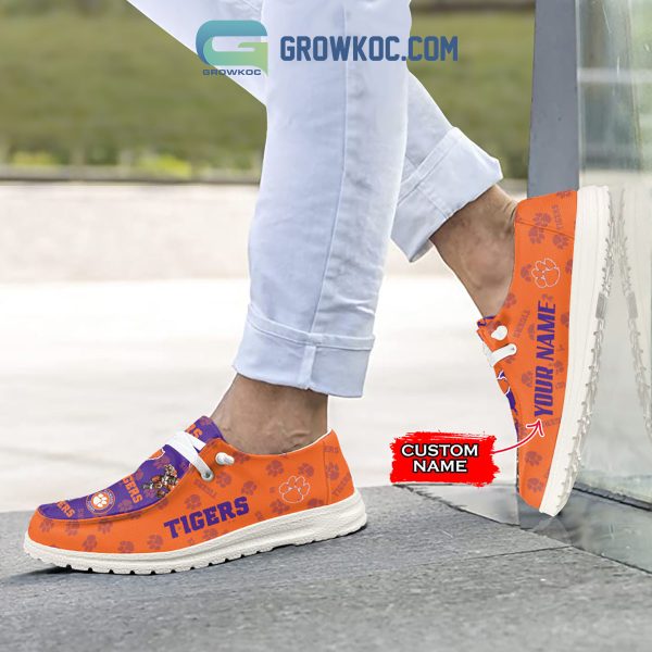 Clemson Tigers Supporters Gift Merry Christmas Custom Name Hey Dude Shoes