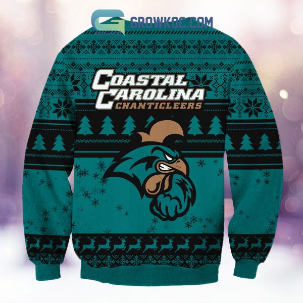 Coastal Carolina Chanticleers Grinch NCAA Christmas Ugly Sweater