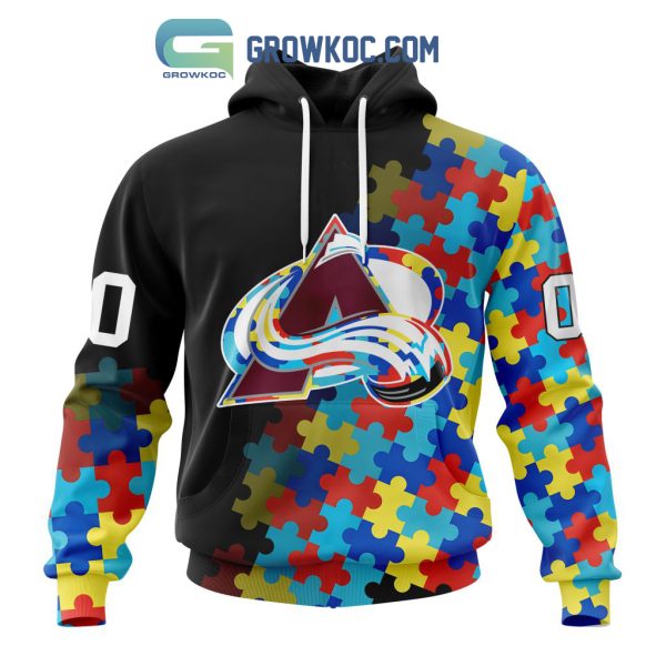 Colorado Avalanche Puzzle Design Autism Awareness Personalized Hoodie Shirts