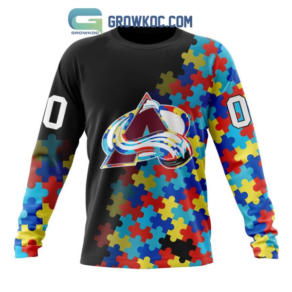 Colorado Avalanche Puzzle Design Autism Awareness Personalized Hoodie Shirts