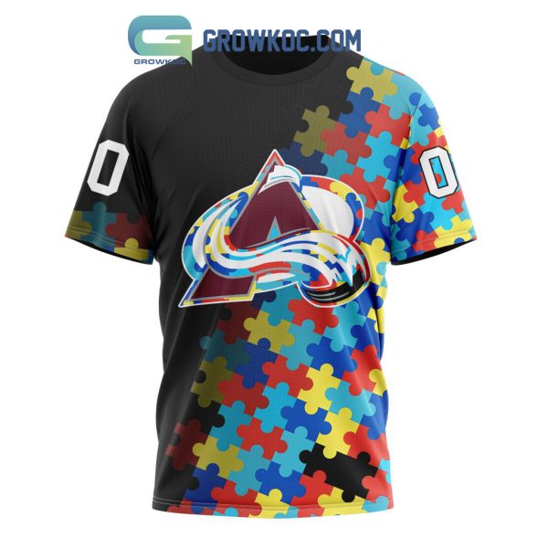 Colorado Avalanche Puzzle Design Autism Awareness Personalized Hoodie Shirts