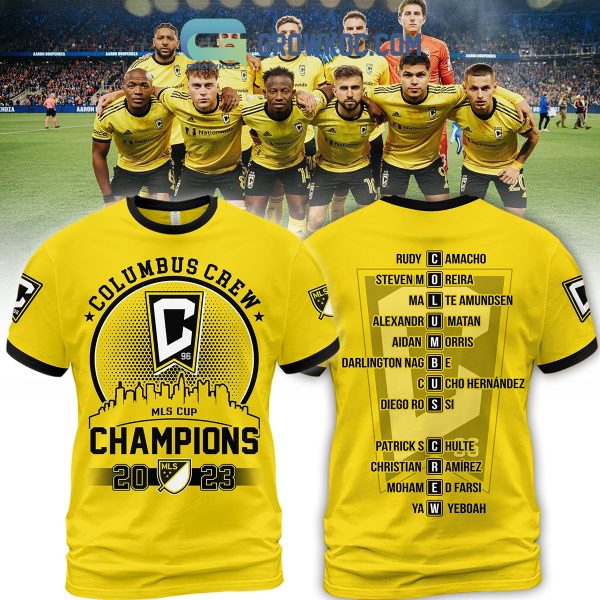 Columbus Crew 2023 Champions Yellow Design Hoodie Shirts