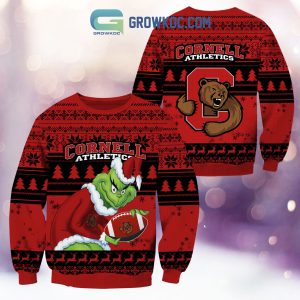 Cornell Big Red Grinch NCAA Christmas Ugly Sweater