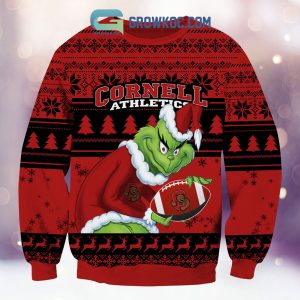 Cornell Big Red Grinch NCAA Christmas Ugly Sweater