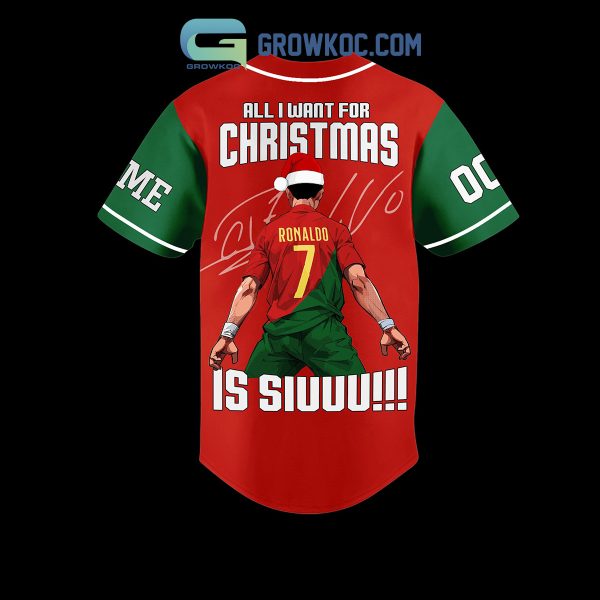 Cristiano Ronaldo CR7 Portugal Christmas Personalized Baseball Jersey