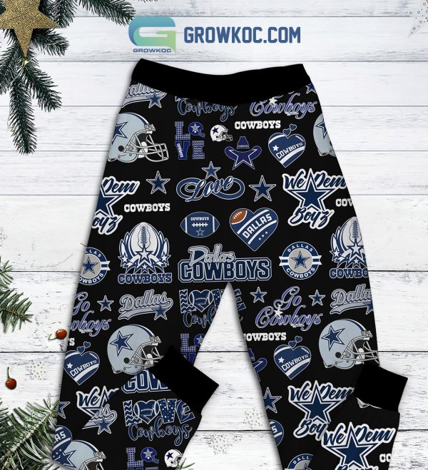 Dallas Cowboys Kind Of Girl Christmas Fleece Pajamas Set