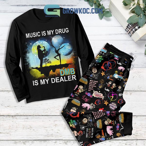 Dave Matthews Band Is My Dealer Fleece Pajamas Set Long Sleeve