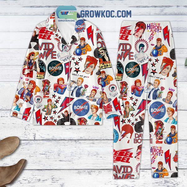 David Bowie Can Be Hero Even Just One Day Polyester Pajamas Set