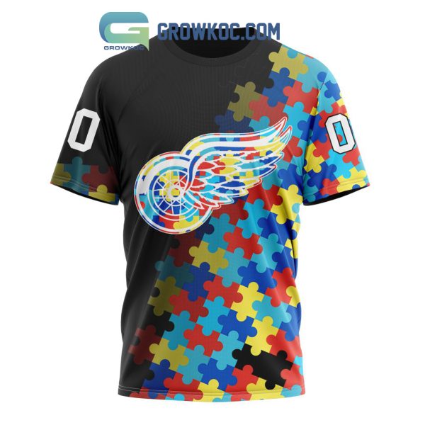 Detroit Red Wings Puzzle Design Autism Awareness Personalized Hoodie Shirts