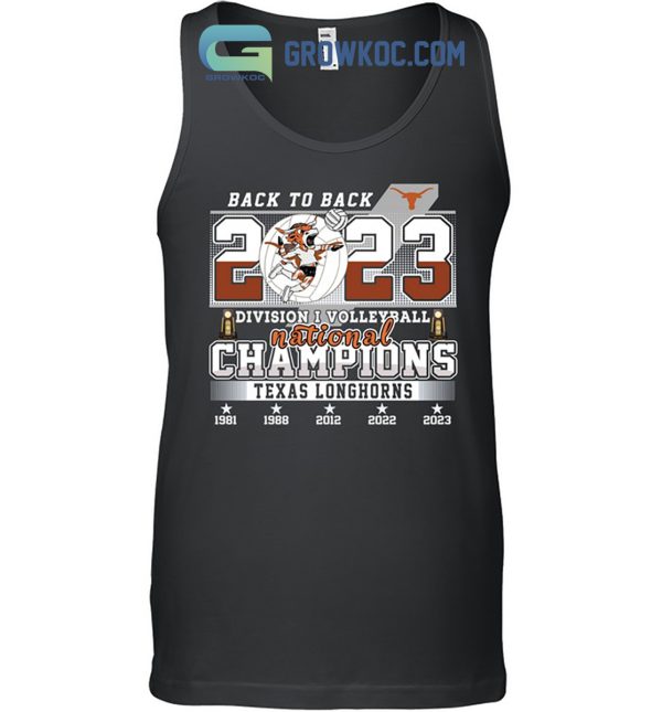 Division 1 Women’s Volleyball Texas Longhorns Champions 2023 T-Shirt