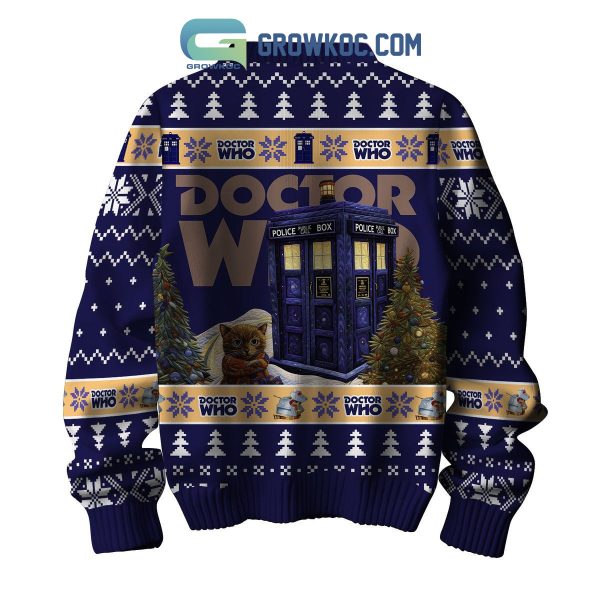 Doctor Who Police Public Call Box Christmas Ugly Sweater