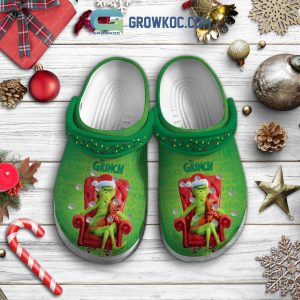 Dr.Seuss How The Grinch Stole Christmas Go Away Season's Greetings Crocs Clogs