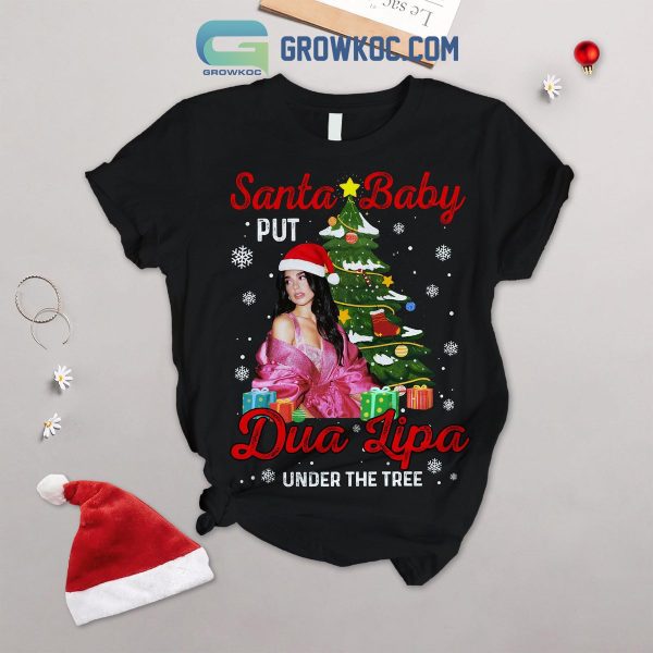 Dua Lipa Under The Tree Blow Your Mind Christmas Fleece Pajamas Set