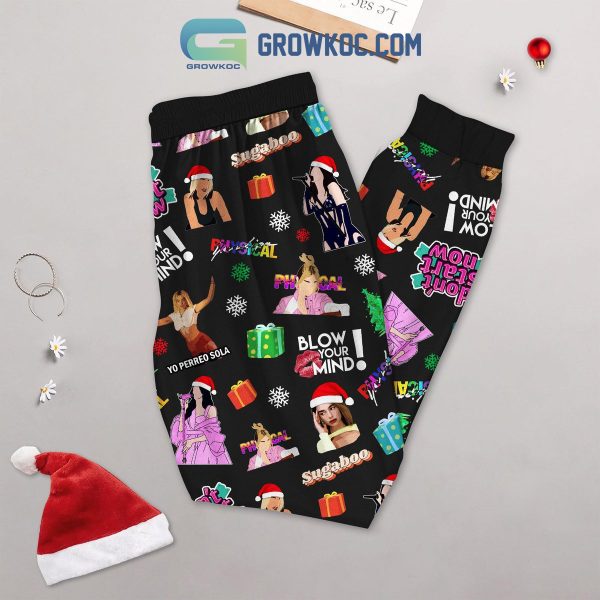 Dua Lipa Under The Tree Blow Your Mind Christmas Fleece Pajamas Set