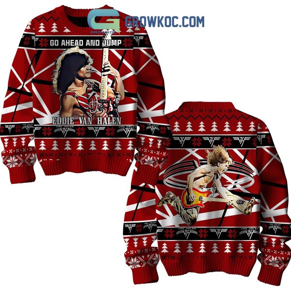 Eddie Van Halen Go Ahead And Jump Christmas Ugly Sweater