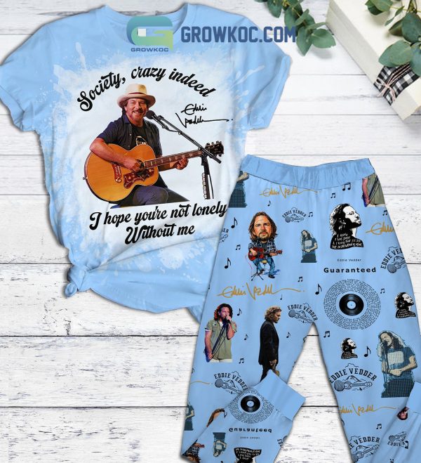 Eddie Vedder Not Lonely Without Me Fleece Pajamas Set