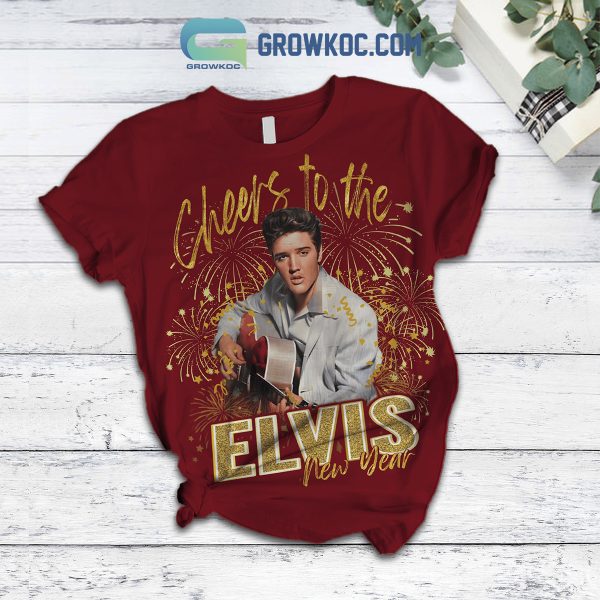 Elvis Presley Cheers To The New Year Fleece Pajamas Set