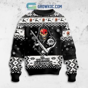 Five Finger Death Punch The Grim Reaper Christmas Ugly Sweater