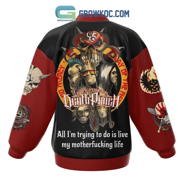 Five Finger Death Punch Trying To Live Baseball Jacket