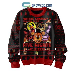 Five Nights At Freddy’s Where Fantasy Fun Come To Life Christmas Ugly Sweater