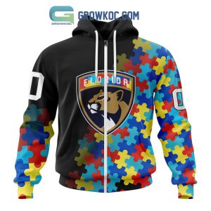 Florida Panthers Puzzle Design Autism Awareness Personalized Hoodie Shirts