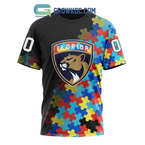 Florida Panthers Puzzle Design Autism Awareness Personalized Hoodie Shirts