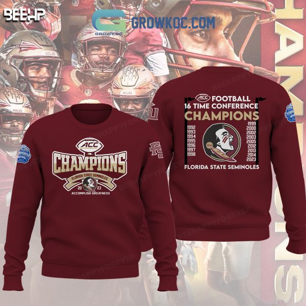 Florida State Seminoles 16 Time Conference Champions Hoodie Shirts Red Version