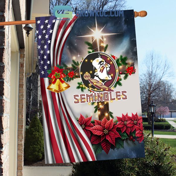 Florida State Seminoles NCAA Jesus Christmas House Garden Flags