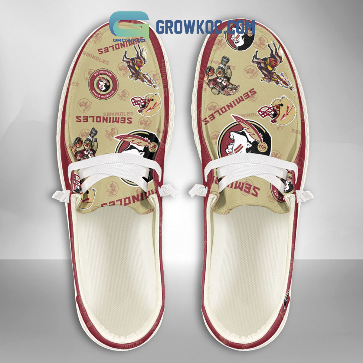 Florida State Seminoles Supporters Gift Merry Christmas Custom Name Hey Dude Shoes