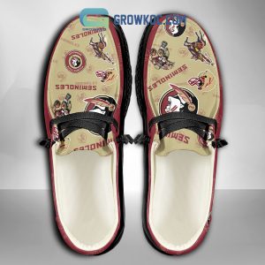 Florida State Seminoles Supporters Gift Merry Christmas Custom Name Hey Dude Shoes