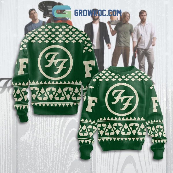 Foo Fighters Green Star Ugly Sweater