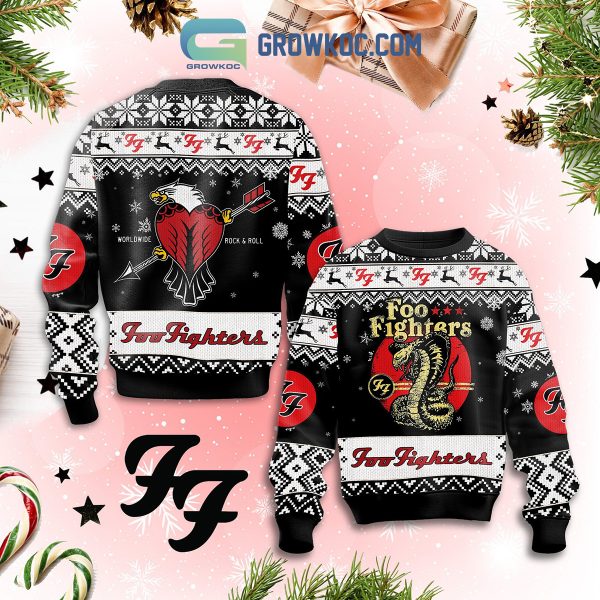 Foo Fighters Worldwide Rock And Roll Christmas Ugly Sweater