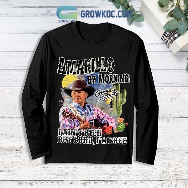 George Strait Amarillo by Morning Fleece Pajamas Set Long Sleeve