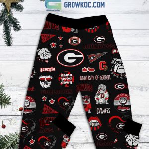 Georgia Bulldogs Girl Go Dawgs Fleece Pajamas Set Long Sleeve