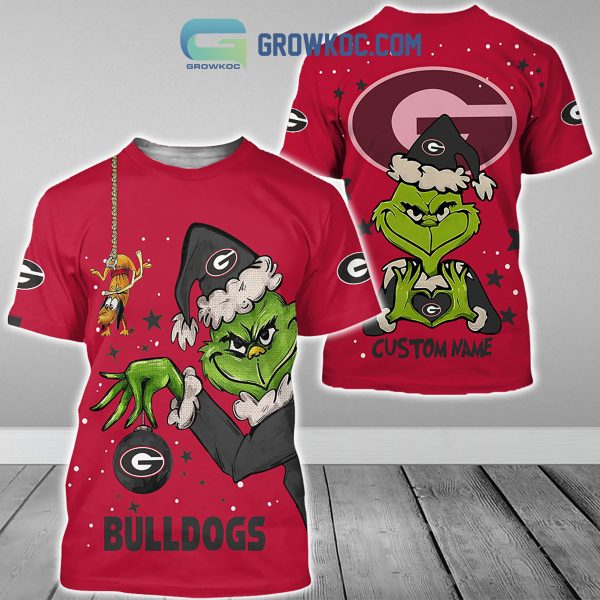 Georgia Bulldogs Grinch Christmas Personalized NCAA Hoodie Shirts