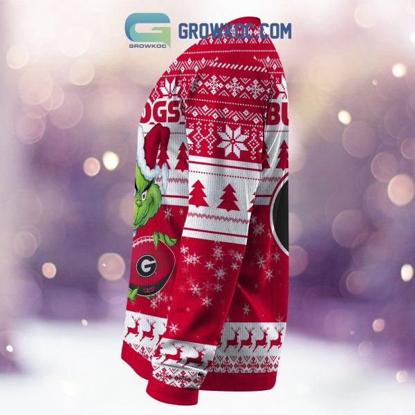 Georgia Bulldogs Grinch NCAA Christmas Ugly Sweater