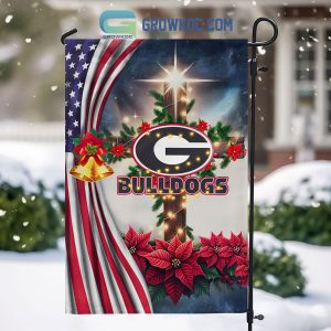 Georgia Bulldogs NCAA Jesus Christmas House Garden Flags