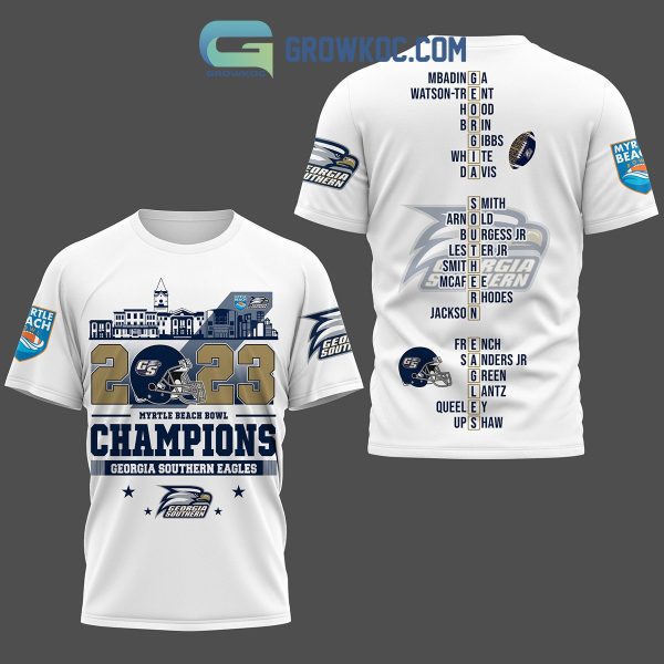 Georgia Southern Eagles 2023 Myrtle Beach Bowl Hoodie Shirts White Design