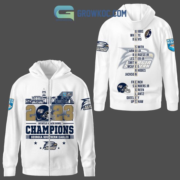 Georgia Southern Eagles 2023 Myrtle Beach Bowl Hoodie Shirts White Design