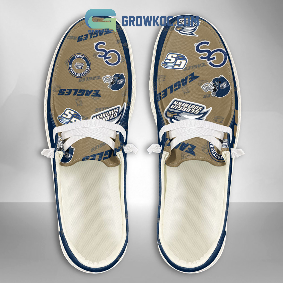 Georgia Southern Eagles Supporters Gift Merry Christmas Custom Name Hey Dude Shoes