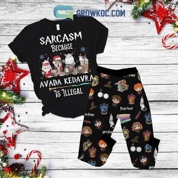 Harry Porter Sarcasm Christmas Fleece Pajamas Set